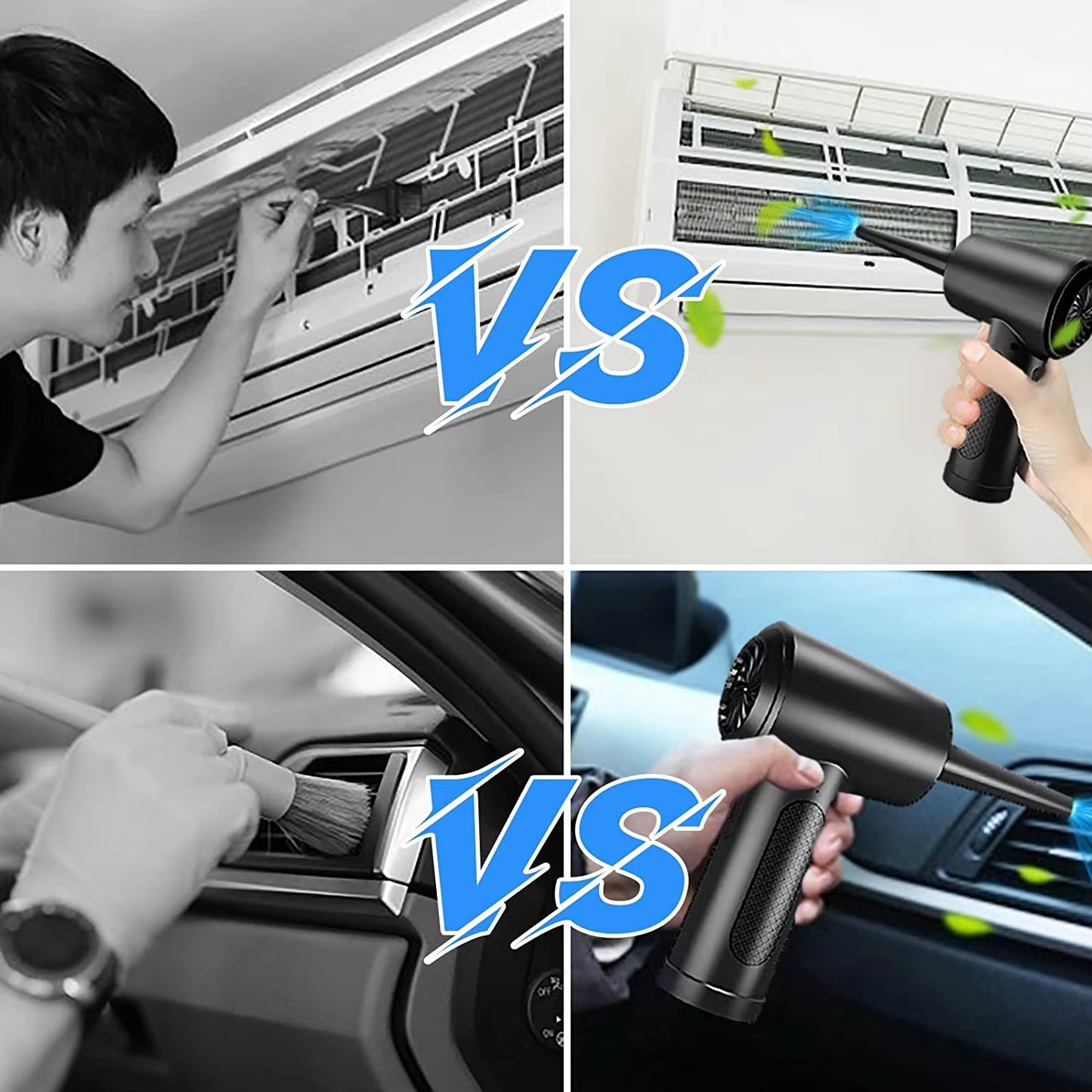 Protable Air Duster for Computer Cleaning 51000RPM Cordless Compressed Air Blower with LED Light for PC Computers Keyboard Clean