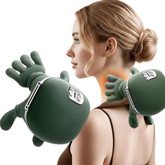 New Version of High-Capacity Battery Shoulder and Neck Massager, Full Body Relaxation Rechargeable Portable Multifunctional