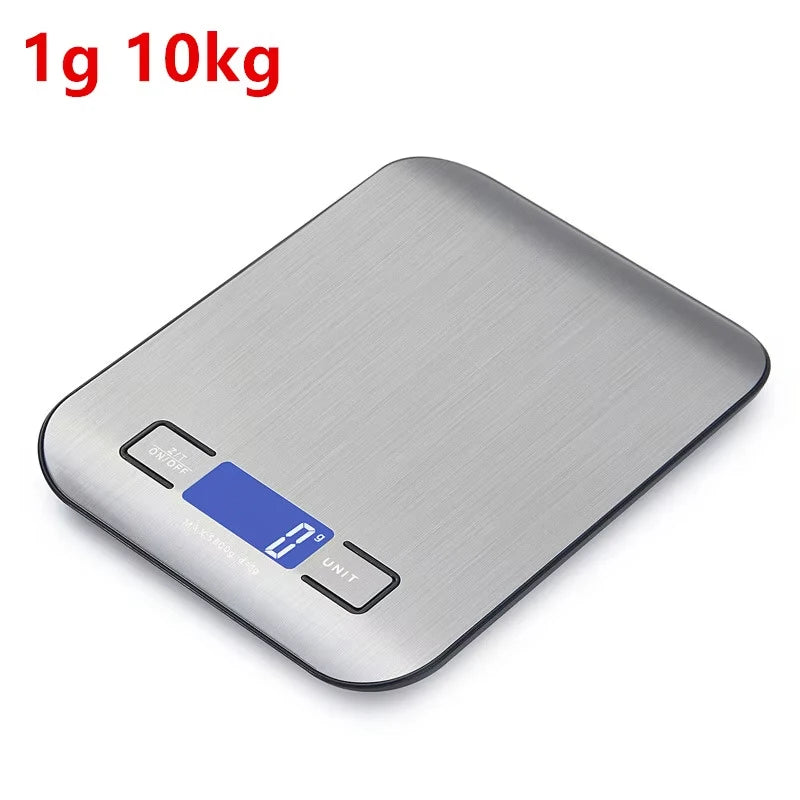 5/10KG Digital Kitchen Scale Stainless Steel Portable Kitchen Food Scale LED Display Electronic Jewelry Baking Weight Scales Hot