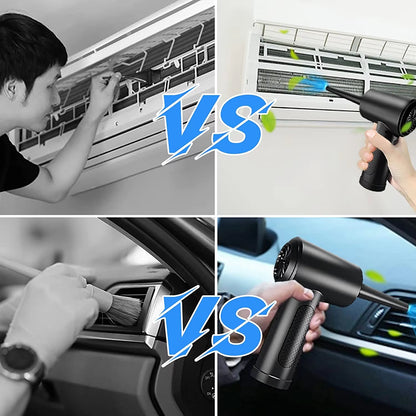 Protable Air Duster for Computer Cleaning 51000RPM Cordless Compressed Air Blower with LED Light for PC Computers Keyboard Clean