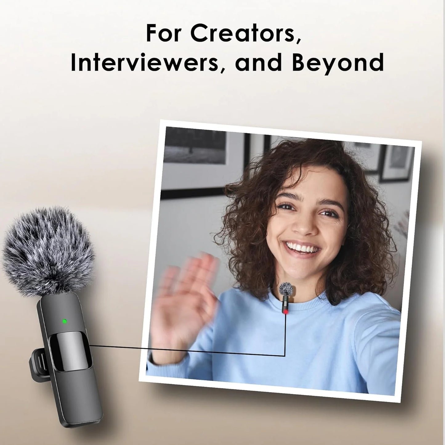 Professional Mini Wireless Lavalier Microphone for iPhone & Android – Perfect Audio Quality on-the-Go!