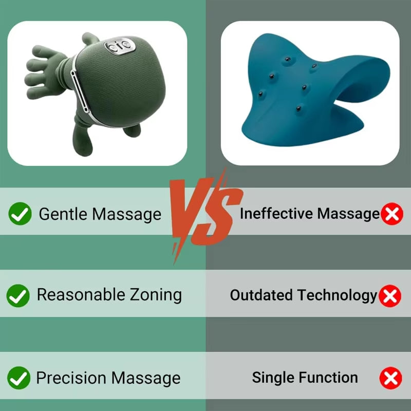 New Version of High-Capacity Battery Shoulder and Neck Massager, Full Body Relaxation Rechargeable Portable Multifunctional