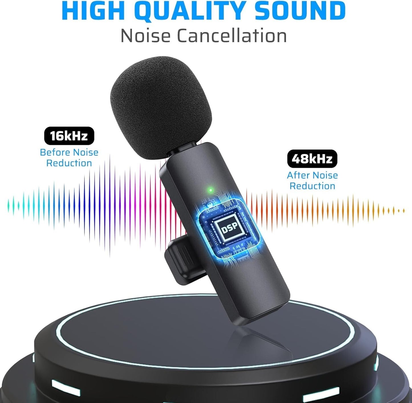 Microfono Mini Inalambrico De Para Celular Iphone Solapa 2 Mic