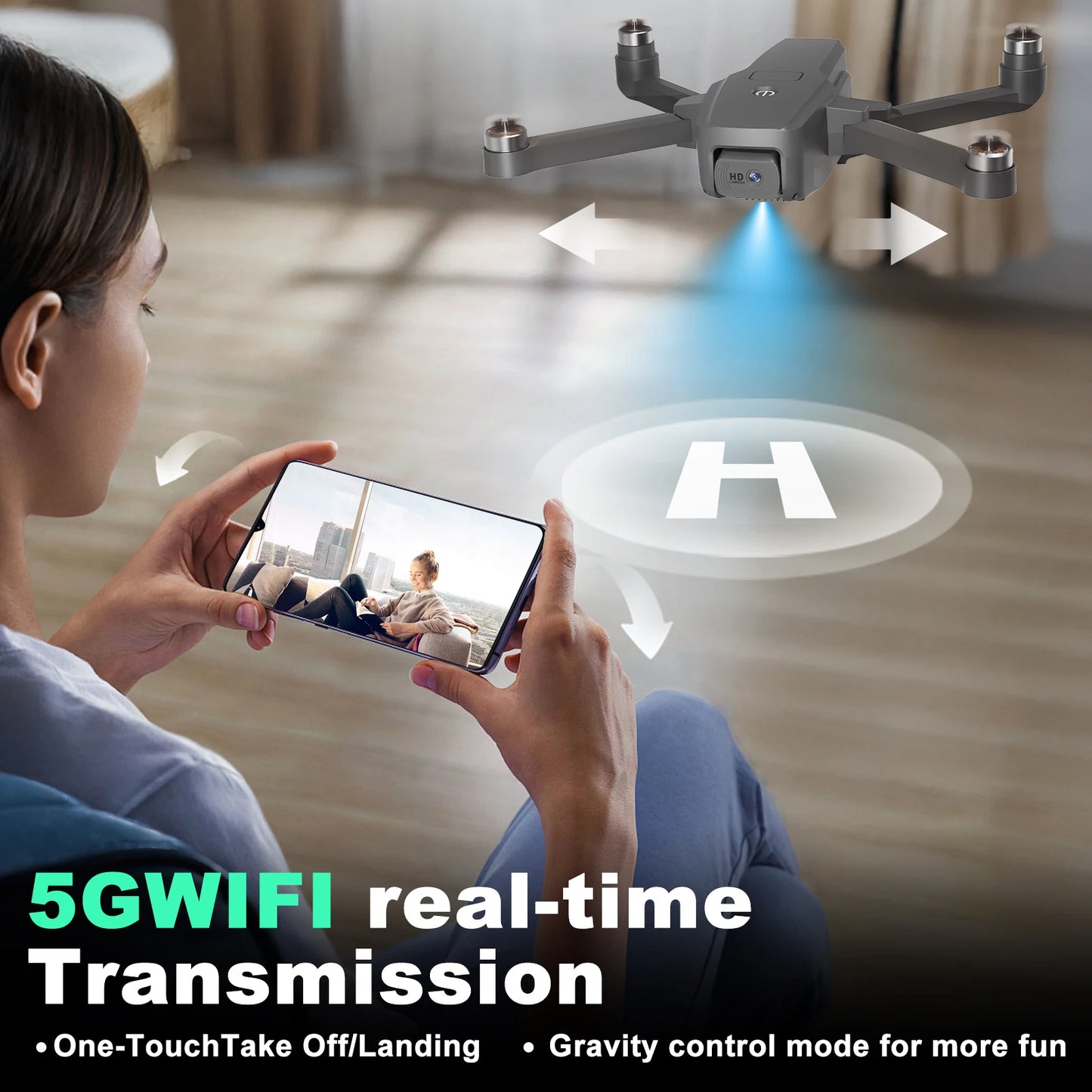 Next-Gen IDEA16 4K Dual Camera Drone - 5G WiFi, 2 Batteries & Brushless Motor - Perfect for All Ages!