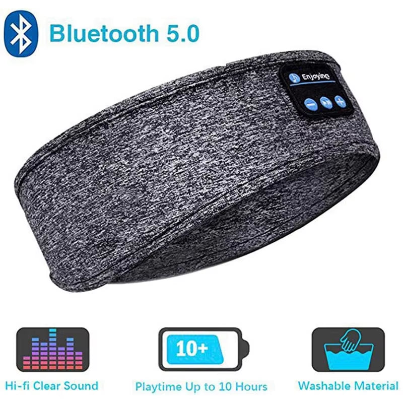 Comfortable Bluetooth Sleep Headband Earphones - Wireless Music Headphones for Sports and Relaxation