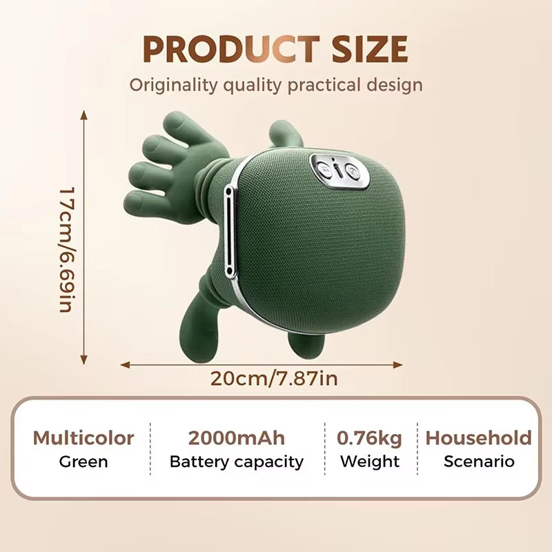 New Version of High-Capacity Battery Shoulder and Neck Massager, Full Body Relaxation Rechargeable Portable Multifunctional