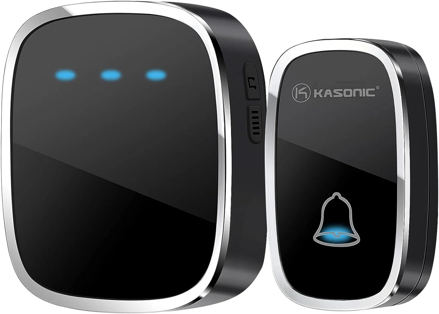 Wireless Doorbells for Home, Adjustable Volume with 36 Chimes, 1000Ft Range, Easy Installation, Weatherproof Wireless Doorbell W/Led Flash, Black,