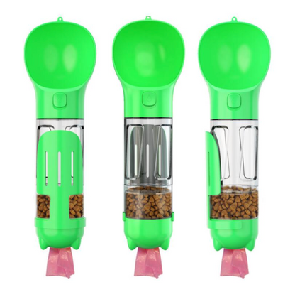4-in-1 portable dog and cat water bottle