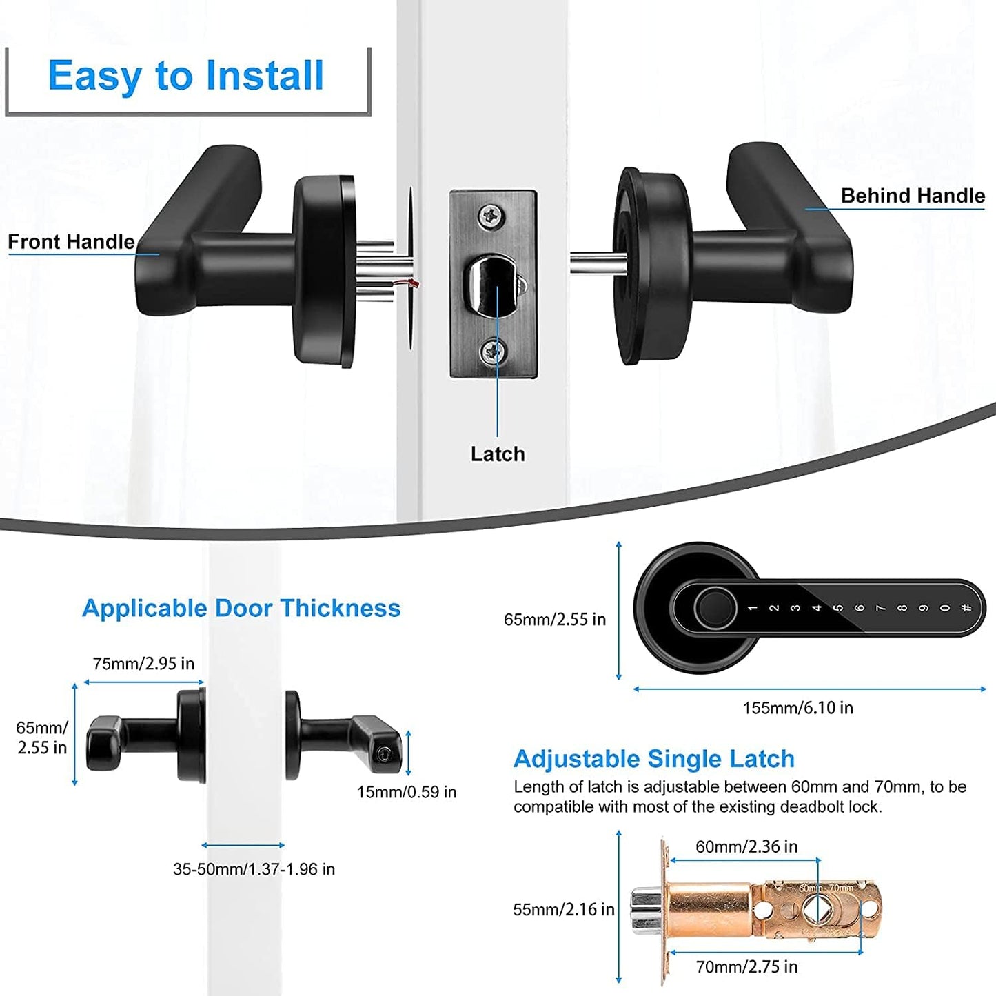 Smart Fingerprint Door Lock - Keyless Entry with App & Backup Options - Ideal for Home, Hotel, Office & More - Sleek Silver Design. At Homedge.shop, we specialize in home electronics and smart gadgets that simplify everyday life.