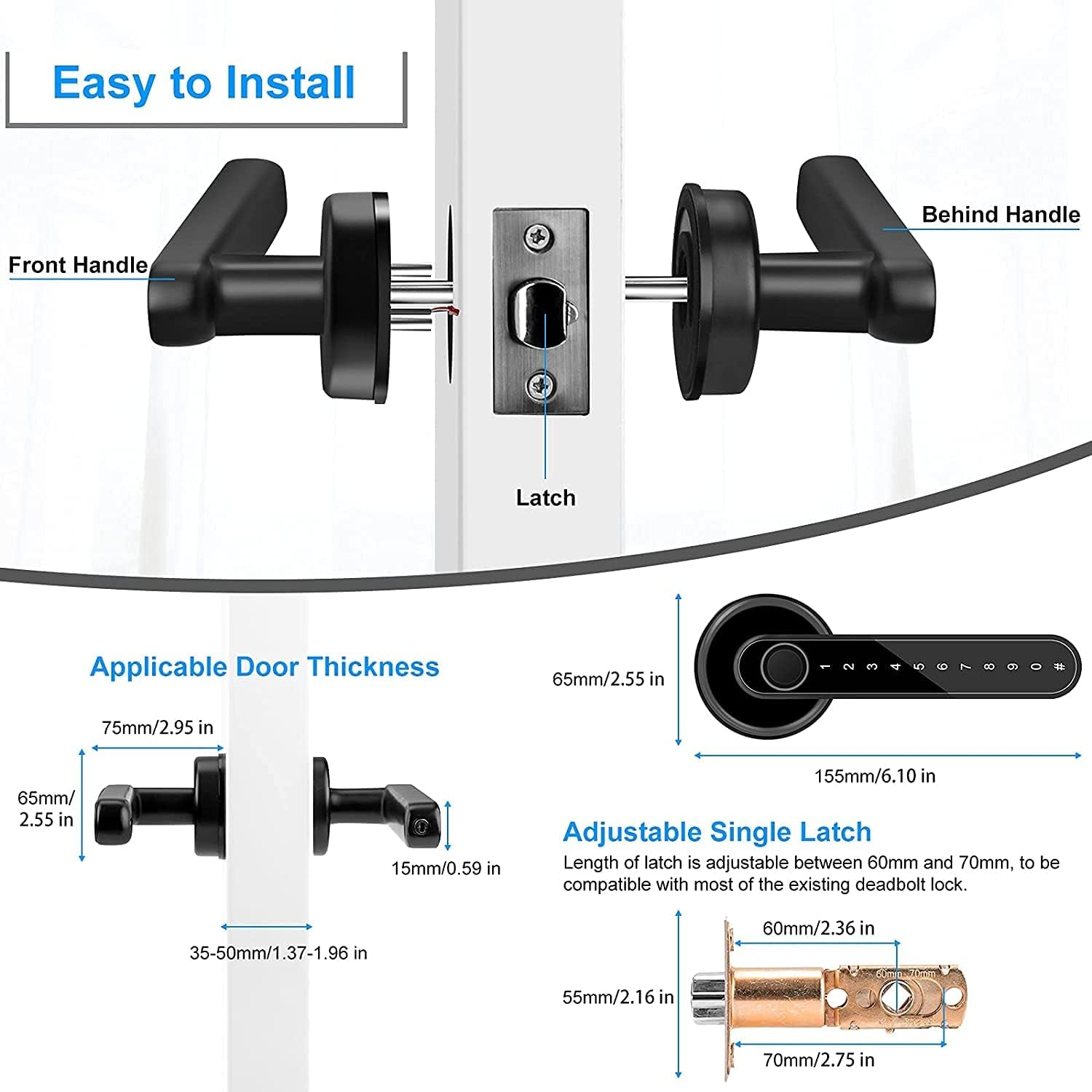 Smart Fingerprint Door Lock - Keyless Entry with App & Backup Options - Ideal for Home, Hotel, Office & More - Sleek Silver Design. At Homedge.shop, we specialize in home electronics and smart gadgets that simplify everyday life.