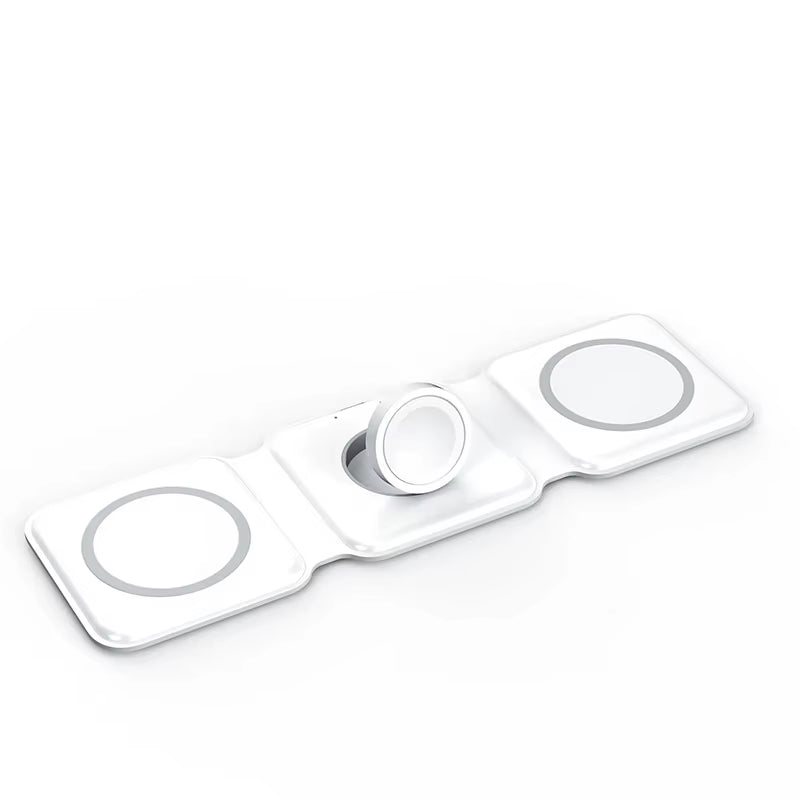 Personalized 15W Magnetic Wireless Charger - 3-in-1 Foldable Charging Station for iPhone Pro & AirPods
