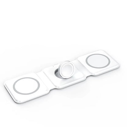 Personalized 15W Magnetic Wireless Charger - 3-in-1 Foldable Charging Station for iPhone Pro & AirPods