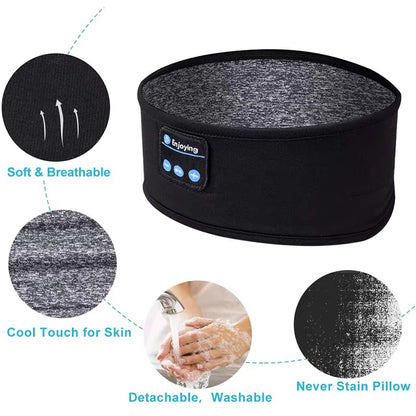 Comfortable Bluetooth Sleep Headband Earphones - Wireless Music Headphones for Sports and Relaxation