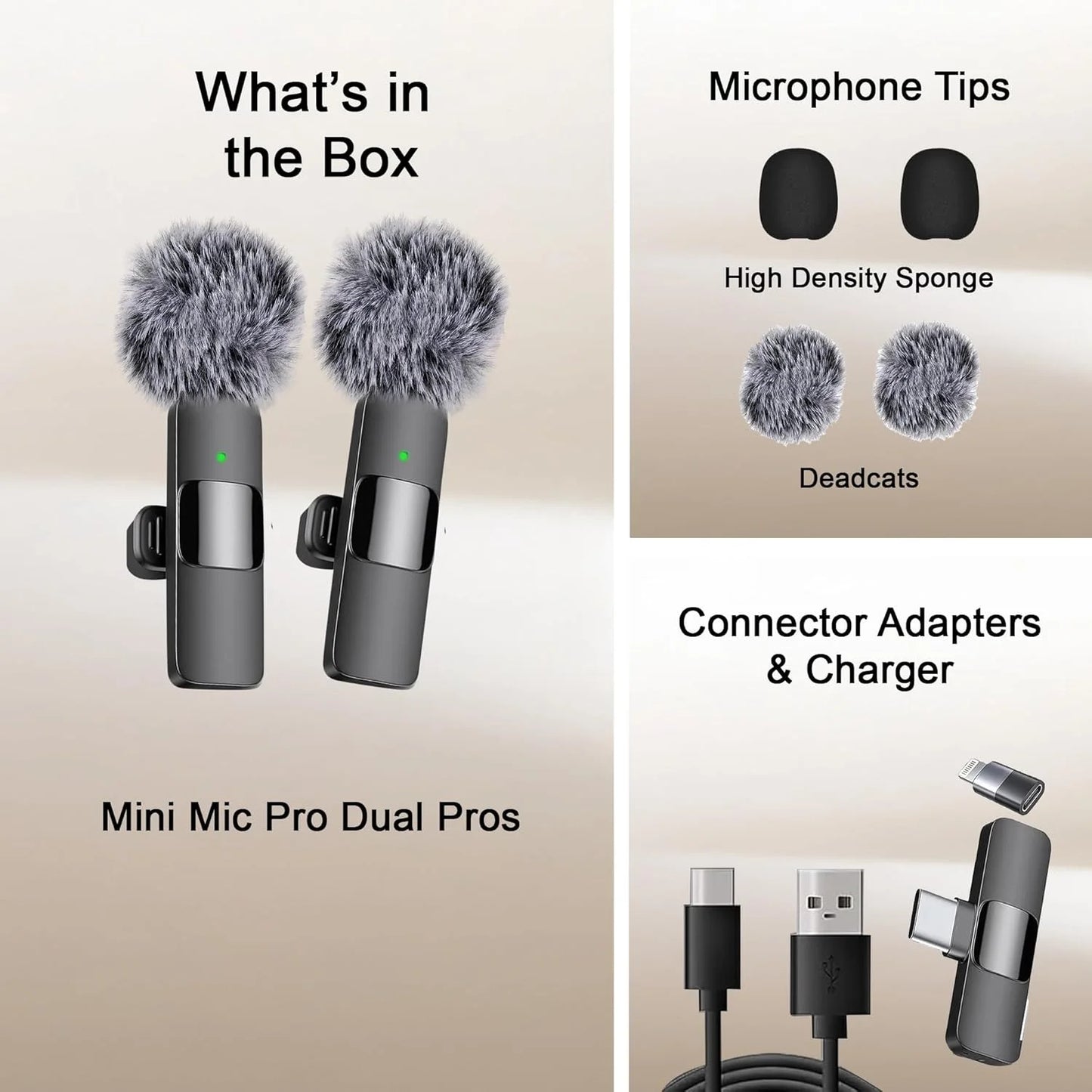 Professional Mini Wireless Lavalier Microphone for iPhone & Android – Perfect Audio Quality on-the-Go!