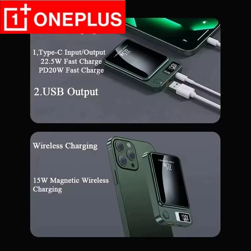 200000Mah Power Bank Magnetic Wireless 22.5W Ultra Capacity Super Fast Charging Power Bank for Iphone16 Samsung