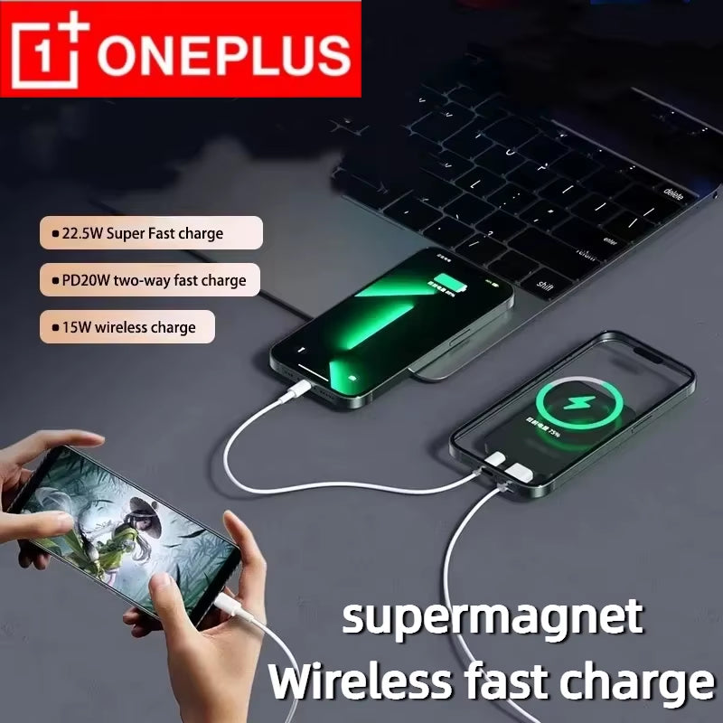 200000Mah Power Bank Magnetic Wireless 22.5W Ultra Capacity Super Fast Charging Power Bank for Iphone16 Samsung