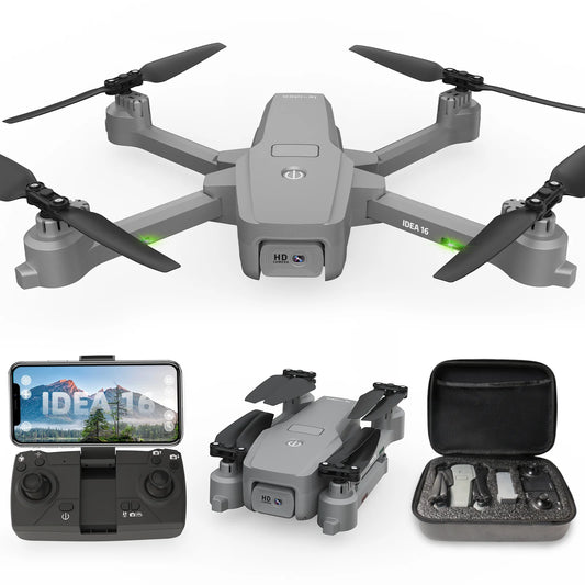 Next-Gen IDEA16 4K Dual Camera Drone - 5G WiFi, 2 Batteries & Brushless Motor - Perfect for All Ages!