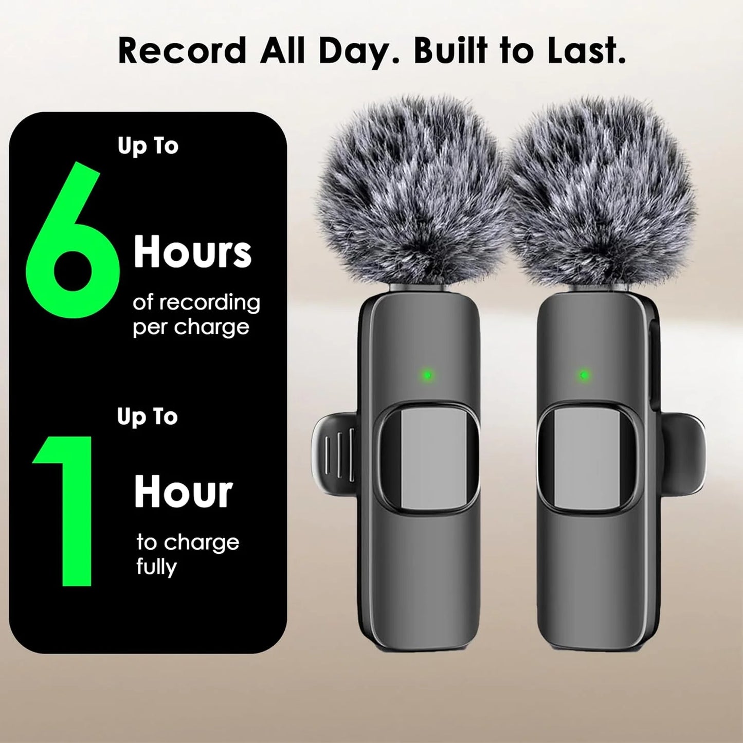 Professional Mini Wireless Lavalier Microphone for iPhone & Android – Perfect Audio Quality on-the-Go!